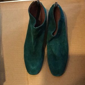 Rachel Comey green suede boots